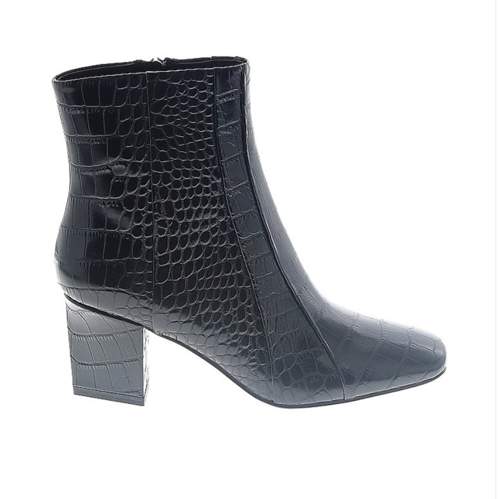 Veronica Beard snake skin heeled booties